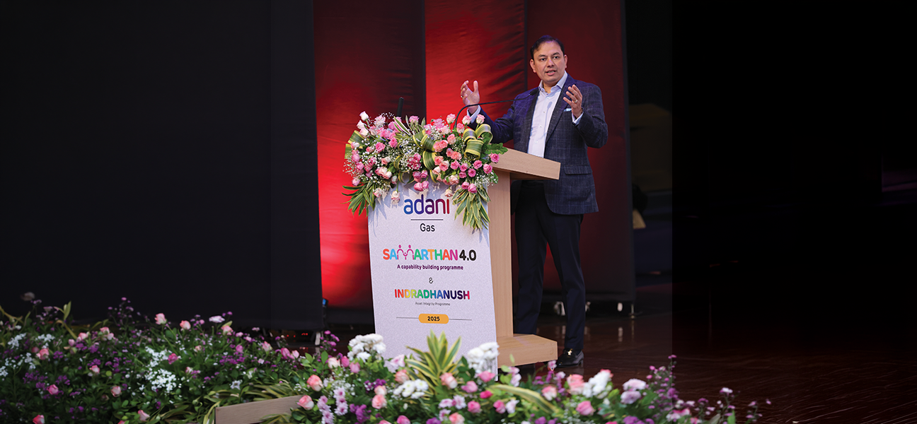 Mr Pranav V. Adani addressing employees and business partners at annual HSE events - Samarthan 4.0 and Indradhanush 2025 Awards